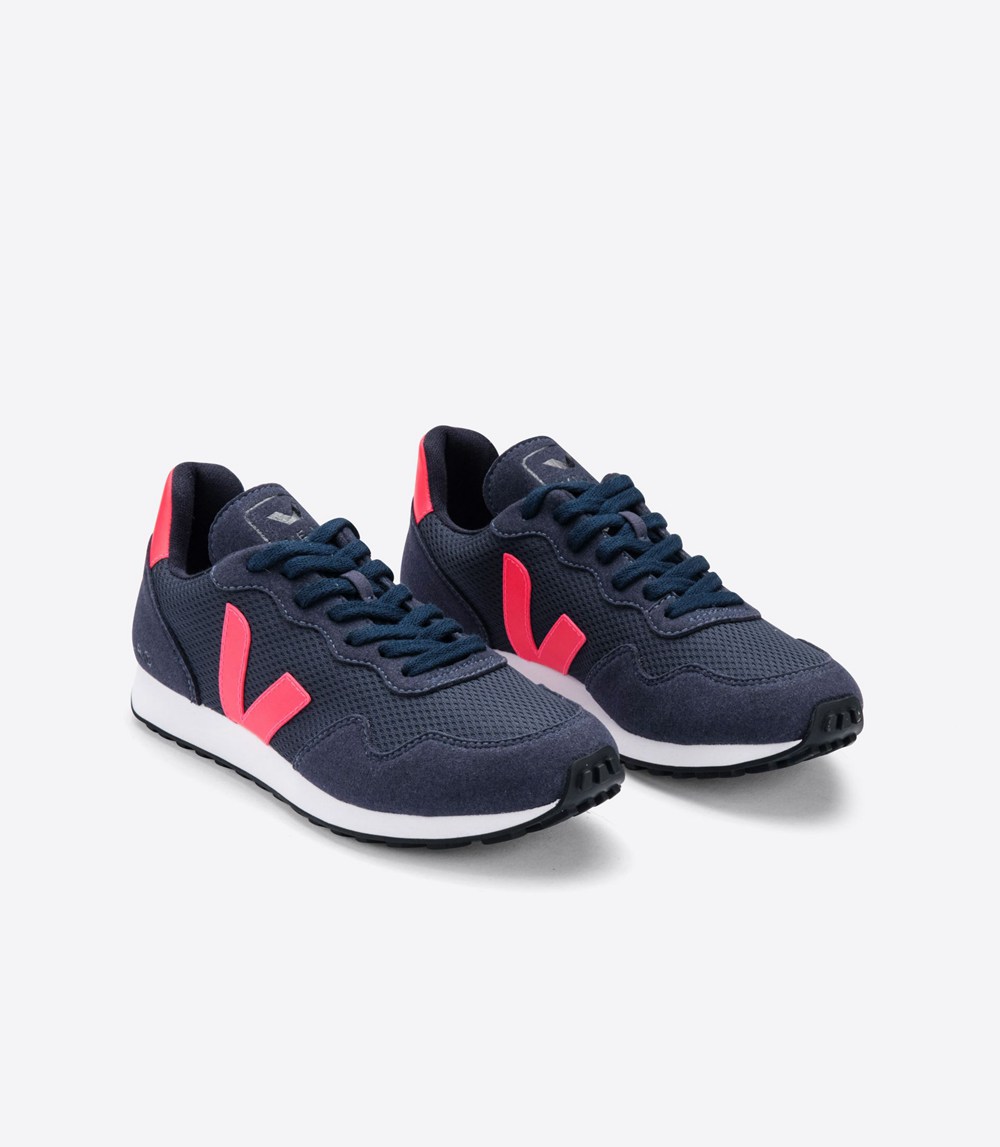 Tenis Veja Mujer - Sdu Nautico - Azul Marino/Rosas - 819PWIDEH